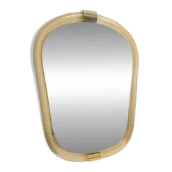 Miroir en verre de Murano de style vénitien avec cadre en torciglione torsadé