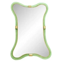 Miroir en verre de Murano italien contemporain en vert vieilli par Simoeng