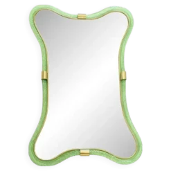Miroir en verre de Murano italien contemporain en vert vieilli par Simoeng