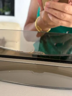 Miroir en verre fumé années 70 Fontana Arte