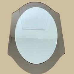 Miroir en verre fumé bicolore, vers 1970