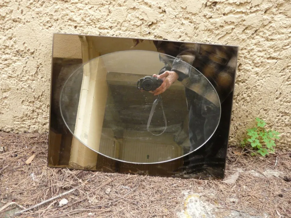 Miroir en verre italien lourd de 2 tons