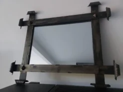 Miroir fer forgé brutaliste