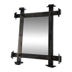 Miroir fer forgé brutaliste