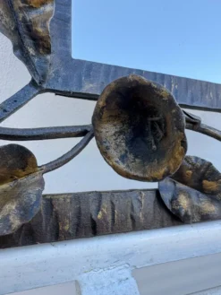 Miroir fer forgé liseron Art Déco