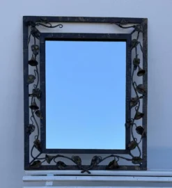 Miroir fer forgé liseron Art Déco