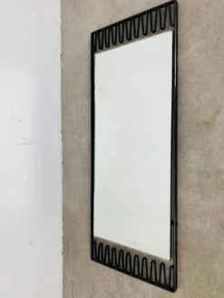Miroir fer forgé mid-century, années 50, rectangle