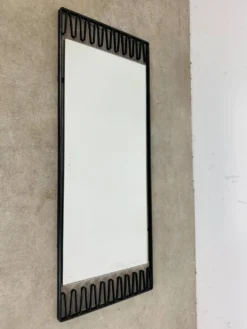 Miroir fer forgé mid-century, années 50, rectangle
