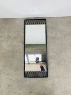 Miroir fer forgé mid-century, années 50, rectangle