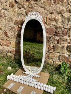 Miroir fin XIXème Portugais en bois style Bilros - Rare