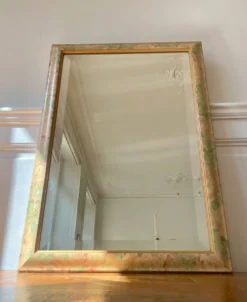 Miroir floral biseauté