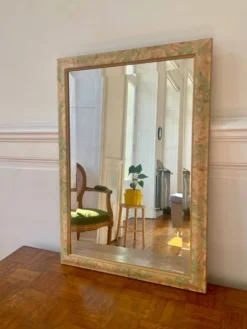 Miroir floral biseauté