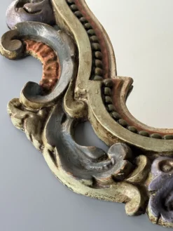 Miroir florentin vintage polychrome – Italie, années 1950