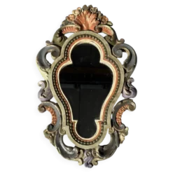 Miroir florentin vintage polychrome – Italie, années 1950