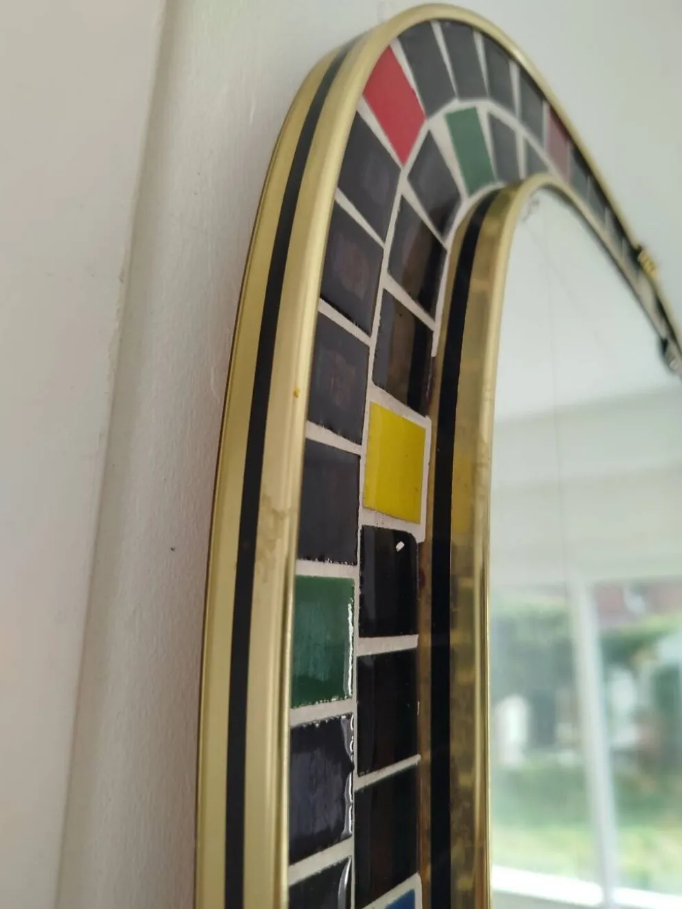 Miroir forme libre en céramique, avril 1968
