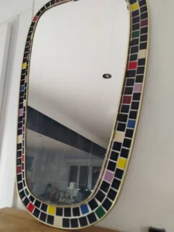 Miroir forme libre en céramique, avril 1968