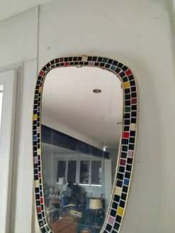 Miroir forme libre en céramique, avril 1968