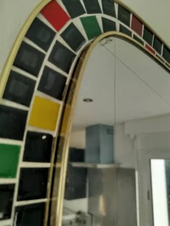 Miroir forme libre en céramique, avril 1968