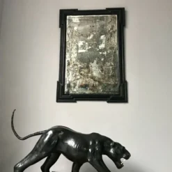 Miroir Gustavien en Bois Vintage, Années 40