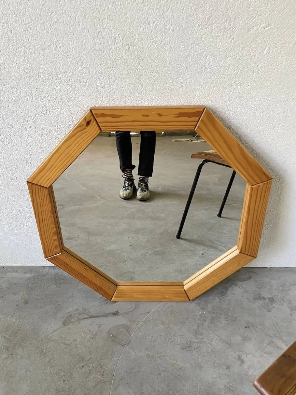 Miroir hexagonal pin années 80
