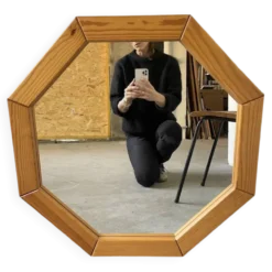 Miroir hexagonal pin années 80