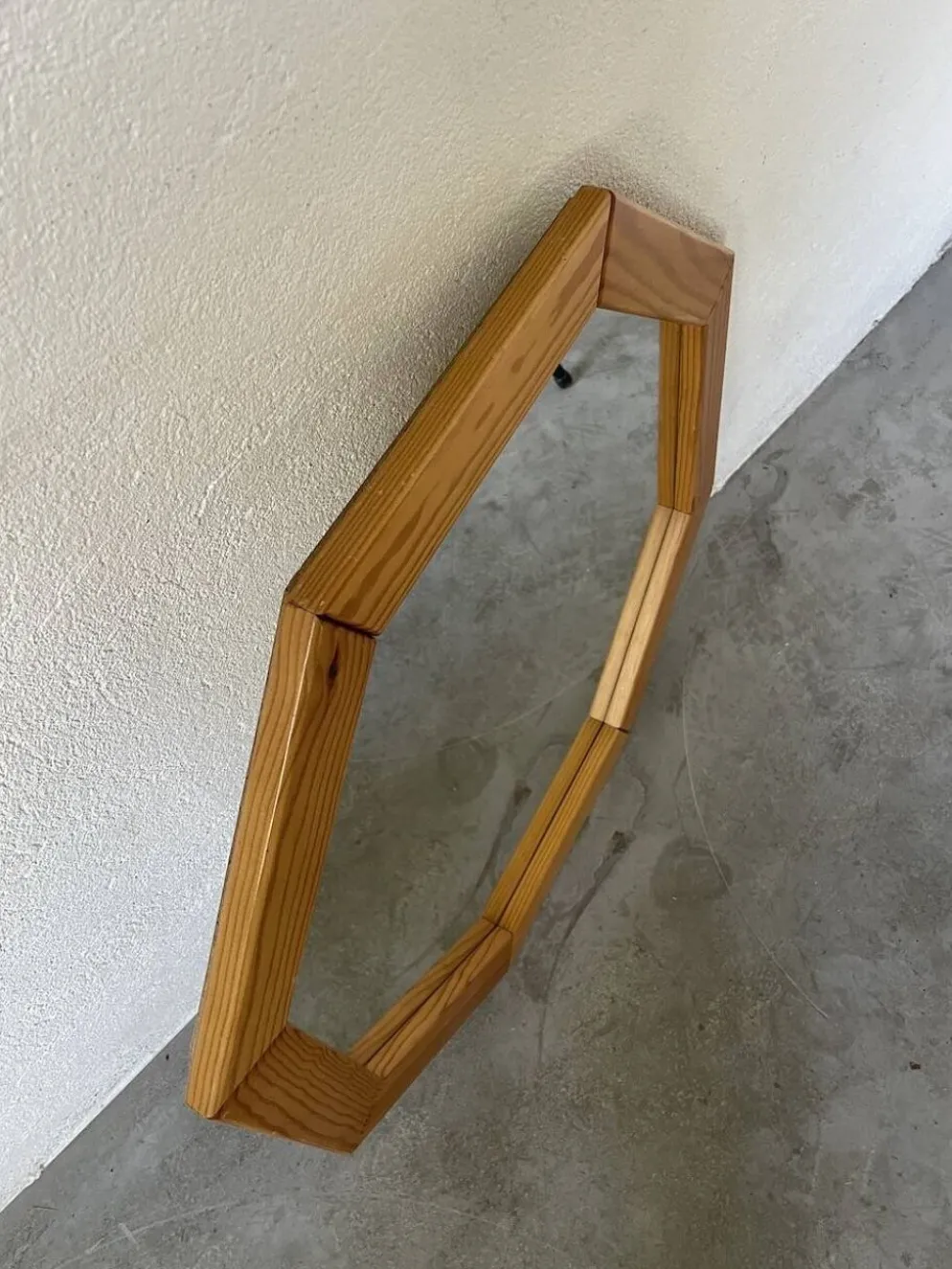 Miroir hexagonal pin années 80