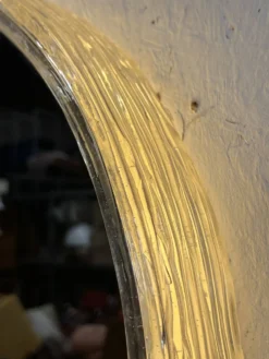 Miroir Hillebrand vintage demi-rond avec éclairage
