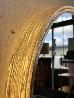 Miroir Hillebrand vintage demi-rond avec éclairage