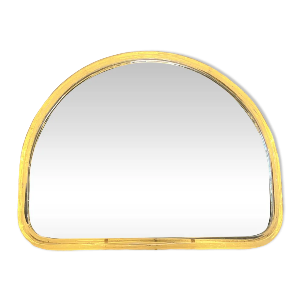Miroir Hillebrand vintage demi-rond avec éclairage