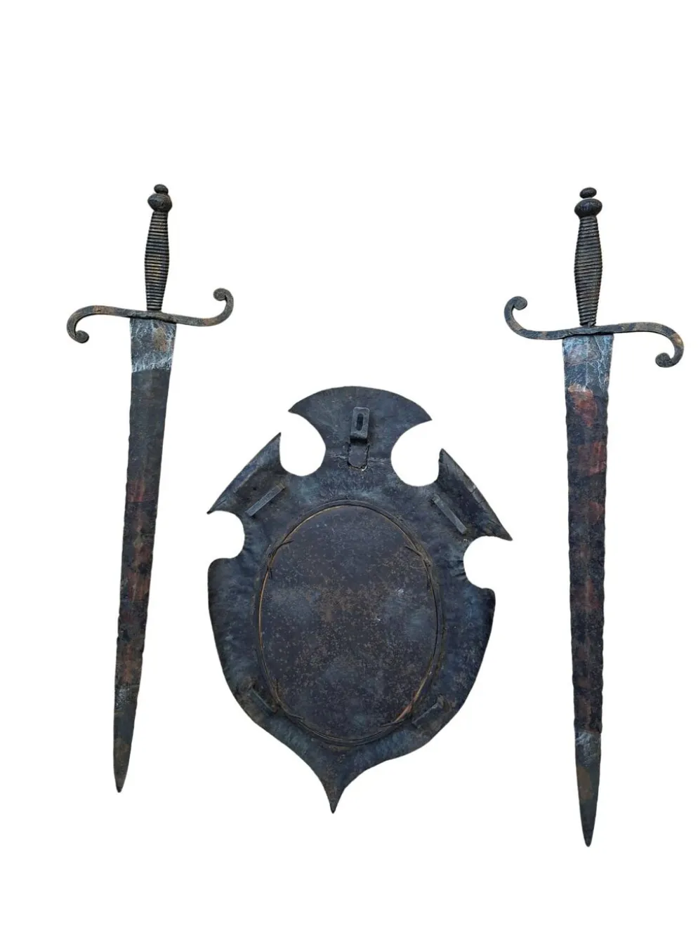 Miroir Héraldique des années 70 en Fer Forgé