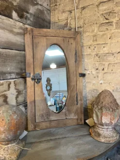 Miroir œil de bœuf chêne