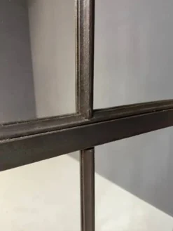 Miroir industriel en fer patiné, Tchécoslovaquie, années 1960