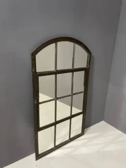 Miroir industriel en fer patiné, Tchécoslovaquie, années 1960