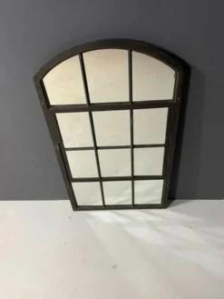 Miroir industriel en fer patiné, Tchécoslovaquie, années 1960
