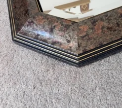Miroir Italien octogonale biseauté style Hollywood Regency années 70/80