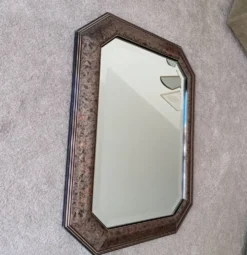 Miroir Italien octogonale biseauté style Hollywood Regency années 70/80