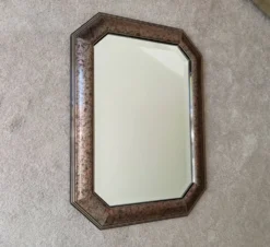 Miroir Italien octogonale biseauté style Hollywood Regency années 70/80