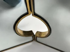 Miroir italien triptyque en laiton, années 1950