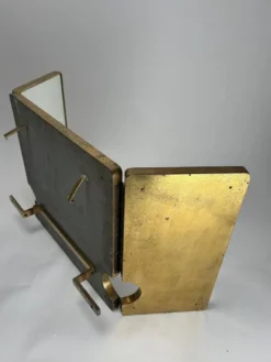 Miroir italien triptyque en laiton, années 1950