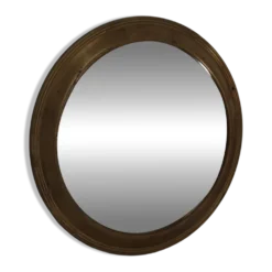 Miroir laiton rond ancien