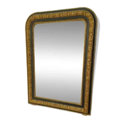 Miroir louis-philippe dore et patine gris vers 1890