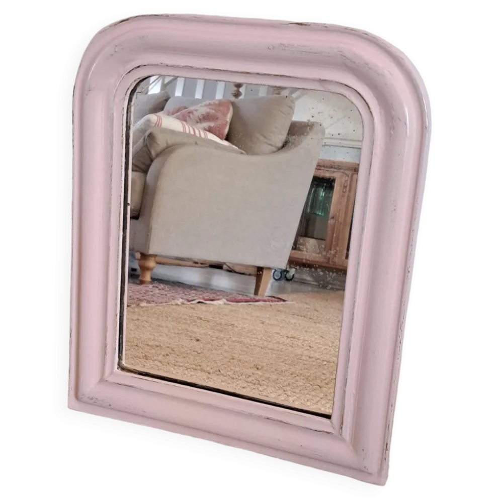 Miroir Louis Philippe rose poudré