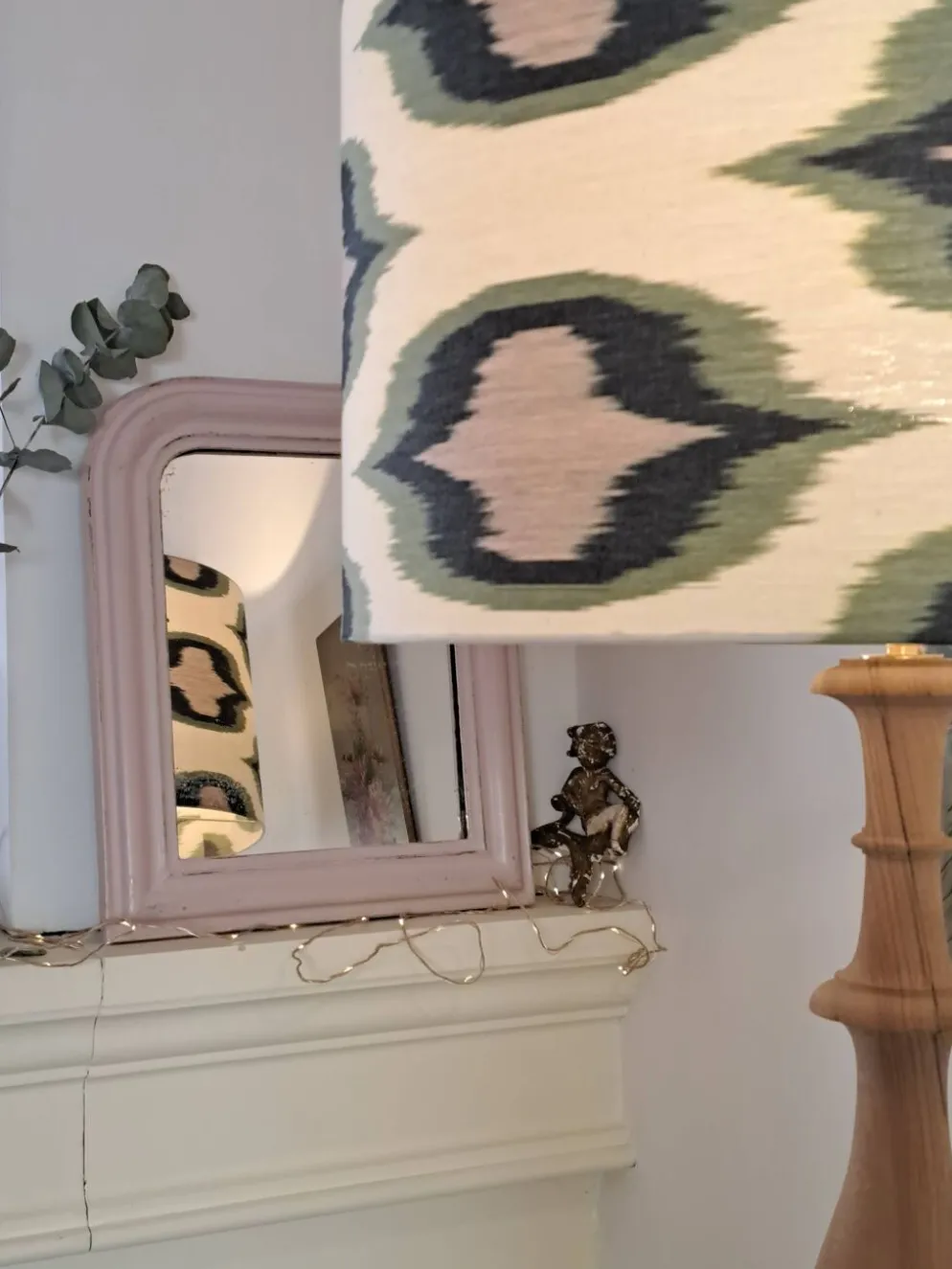 Miroir Louis Philippe rose poudré
