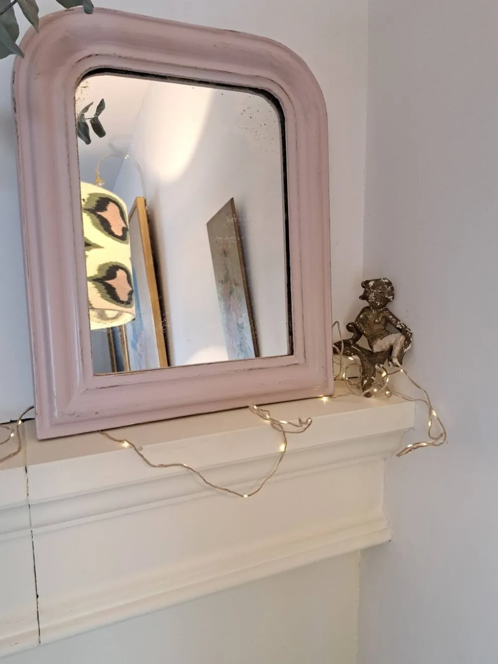Miroir Louis Philippe rose poudré