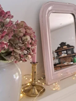 Miroir Louis Philippe rose poudré