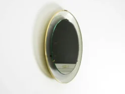Miroir lumineux en métal Hillebrand, années 1960