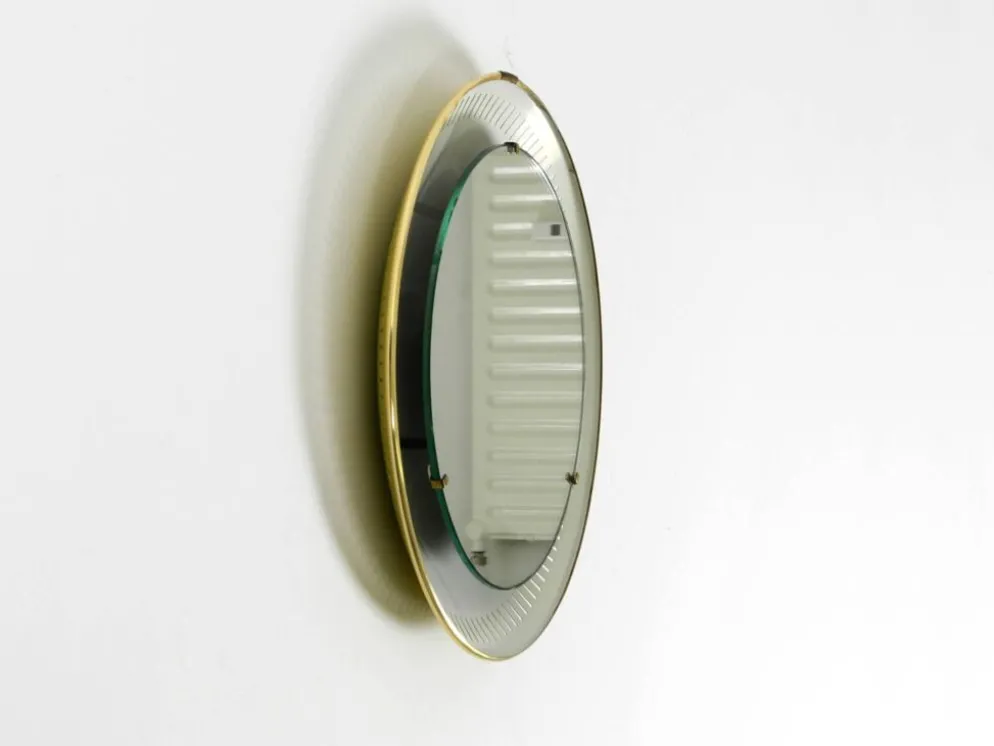 Miroir lumineux en métal Hillebrand, années 1960