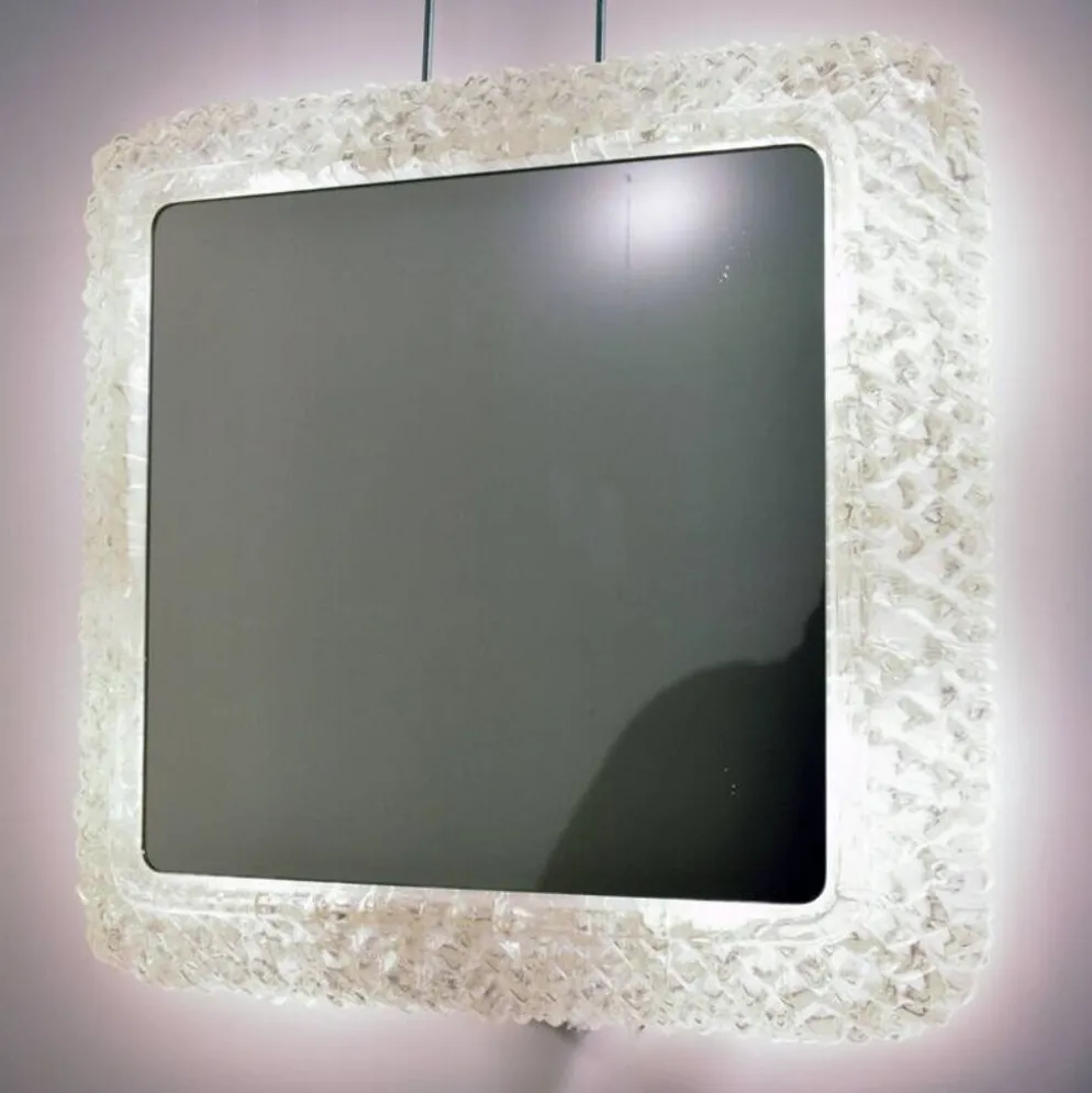 Miroir lumineux rétro-éclairant en lucite,1960