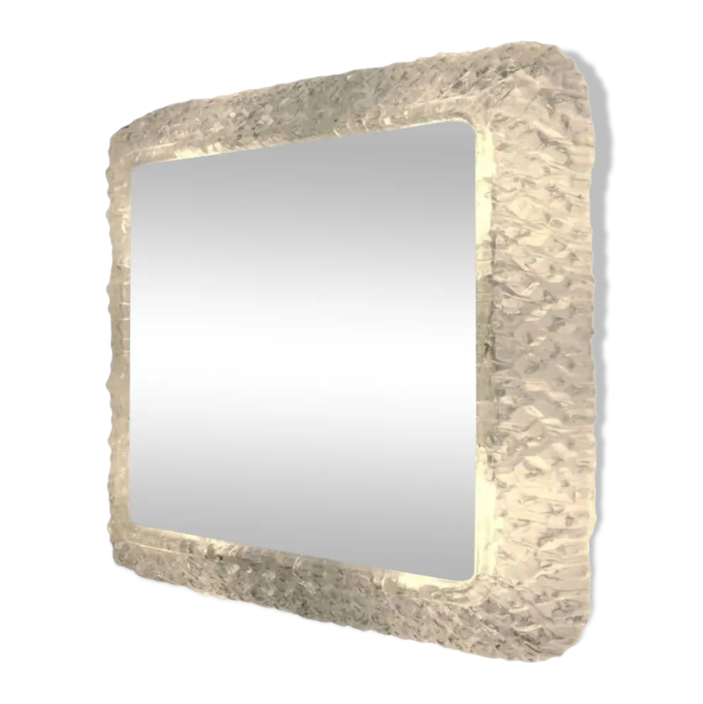 Miroir lumineux rétro-éclairant en lucite,1960
