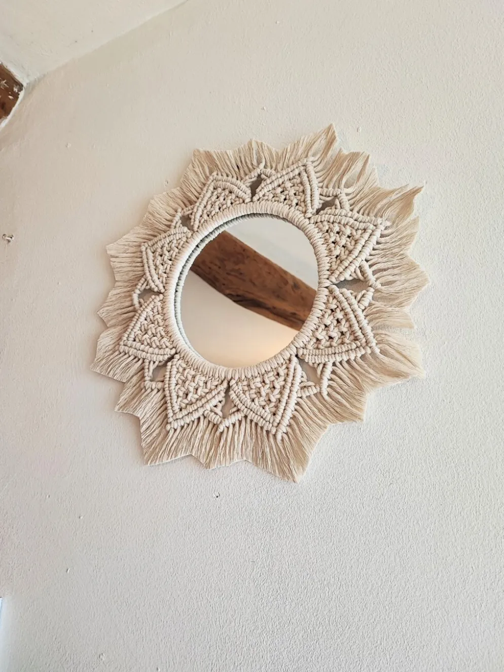 Miroir macramé fait main